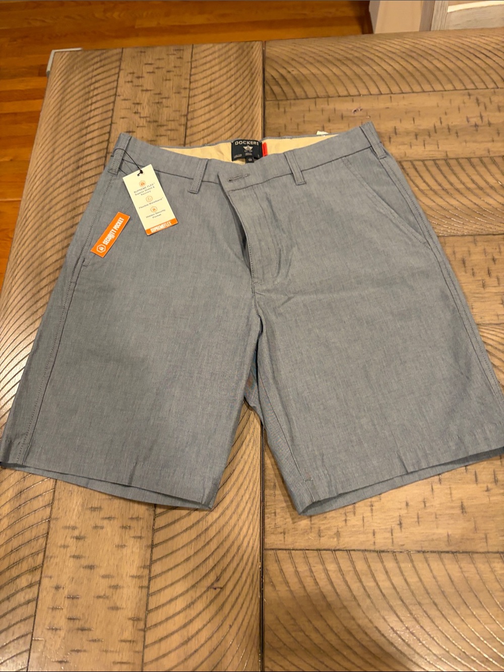 Dockers Men’s Light Gray Flat Front Shorts
